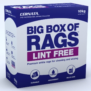 CERNATA LINT FREE RAG 10kg CARRY HANDLE BOX